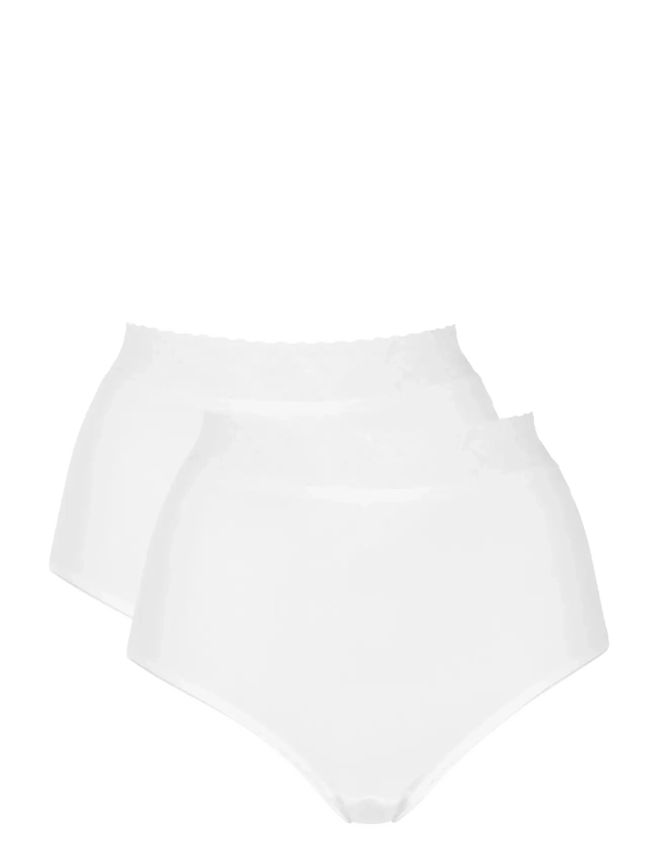 Damella of Sweden 2-Pack Maxi brief - Midi & Maxi trusser - WHITE / white
