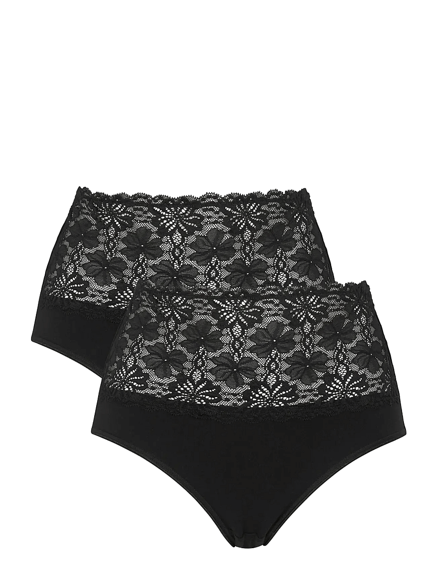 Damella of Sweden - 2-Pack Maxi brief - midi & maxi briefs - black - 1