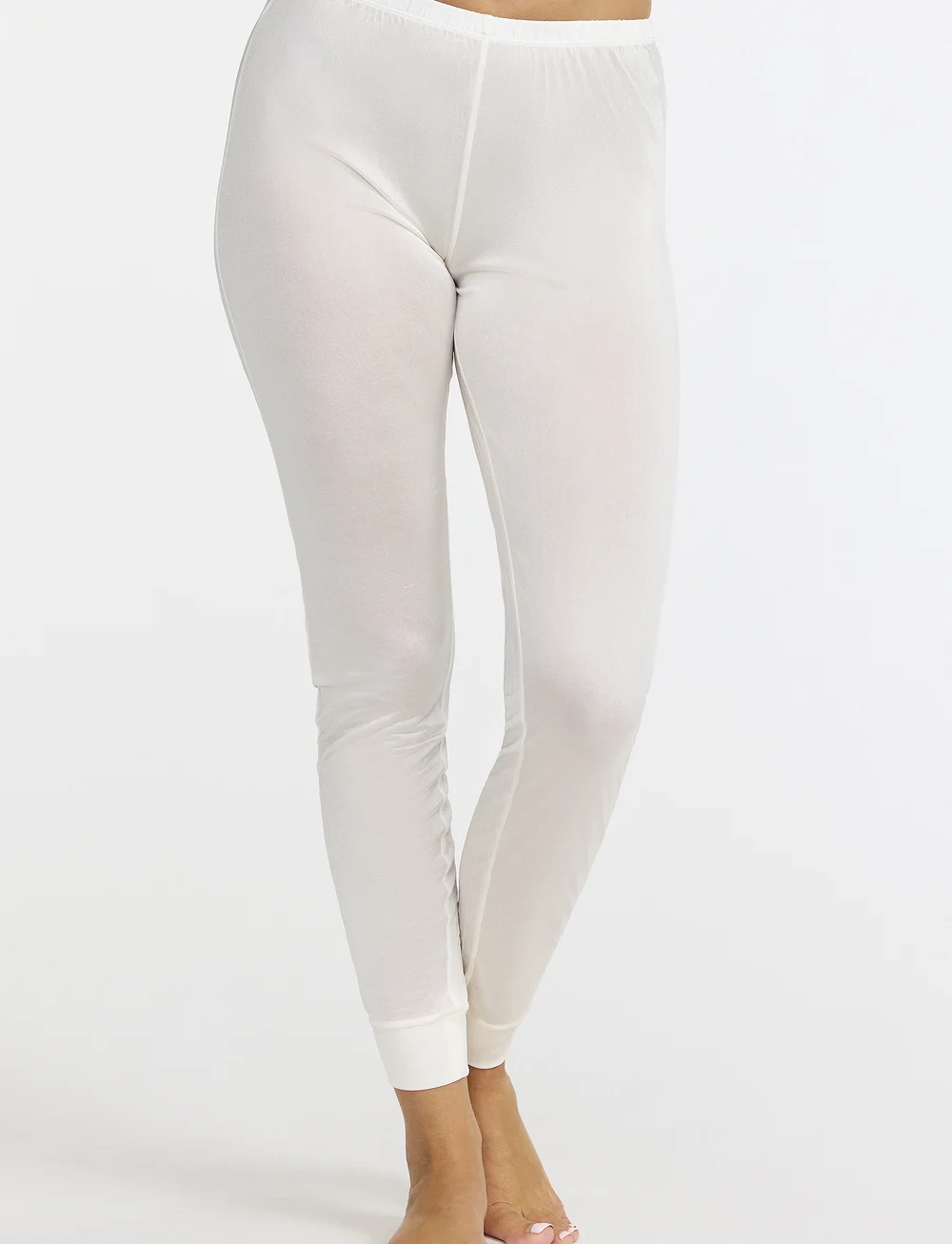 Damella of Sweden - Silk Leggings - leggings - ivory - 0