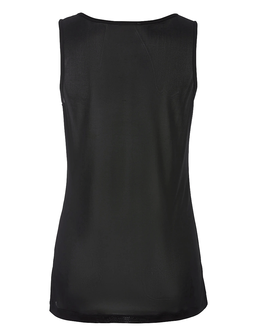 Damella of Sweden - Silk Tank Top - overdele - black - 2