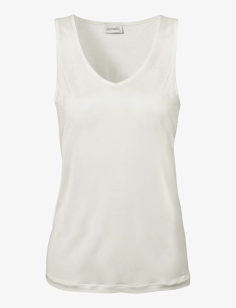 Damella of Sweden - Silk Tank Top - oberteile - ivory - 1
