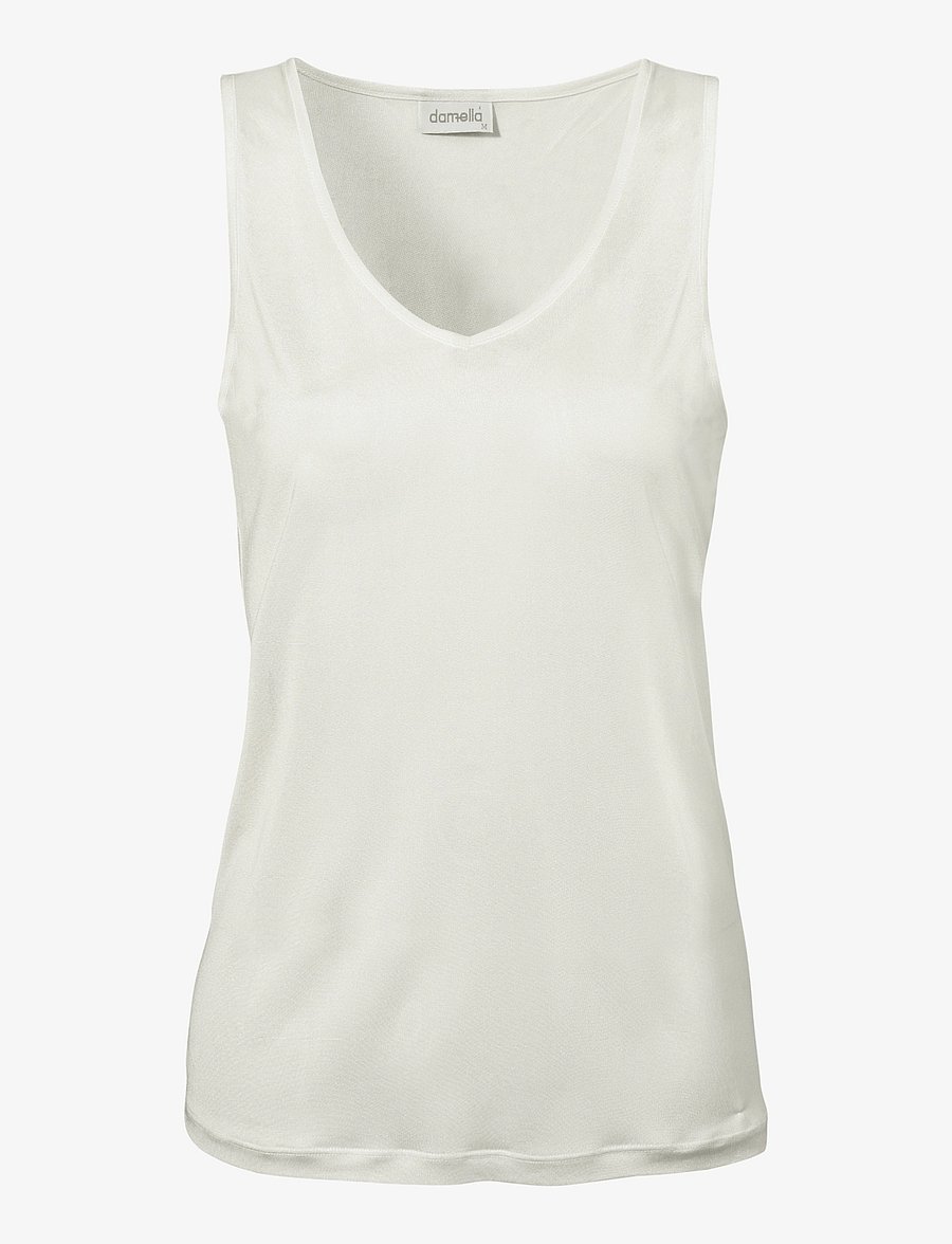 Damella of Sweden - Silk Tank Top - overdele - ivory - 1
