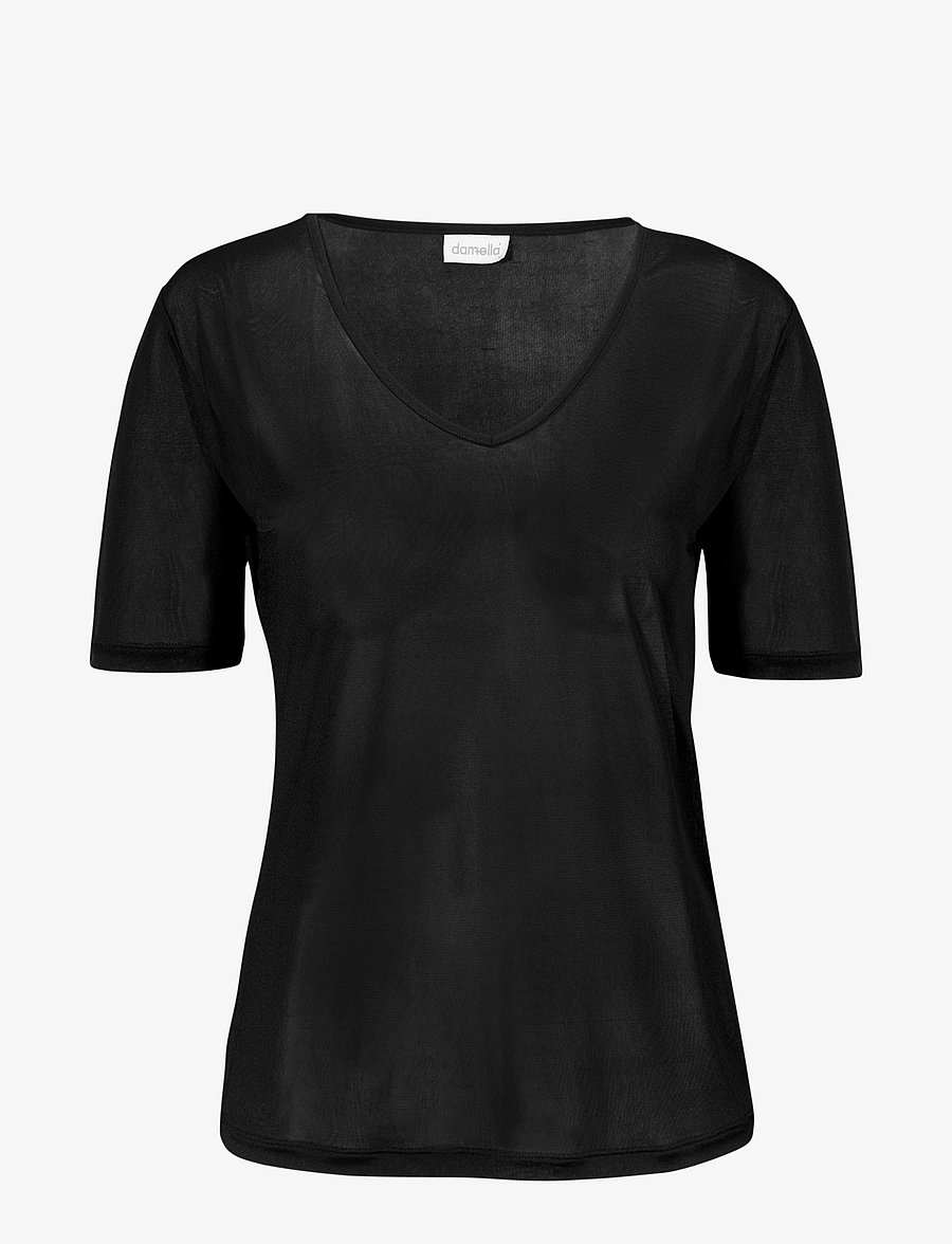 Damella of Sweden - Silk T-Shirt - tops - black - 1