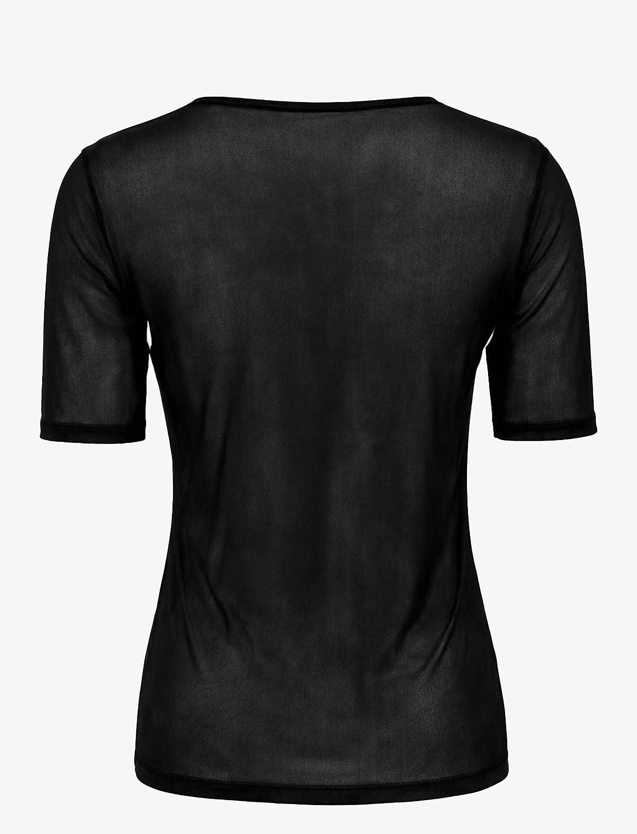 Damella of Sweden - Silk T-Shirt - Överdelar - black - 2