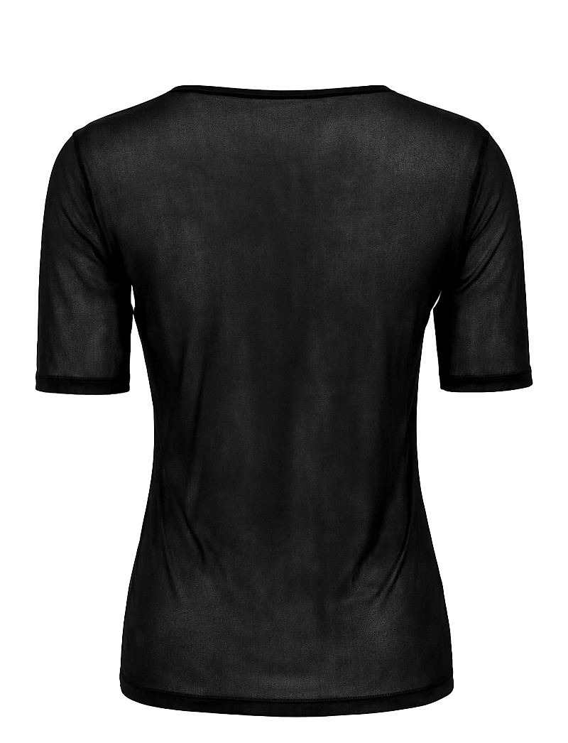 Damella of Sweden - Silk T-Shirt - oberteile - black - 2