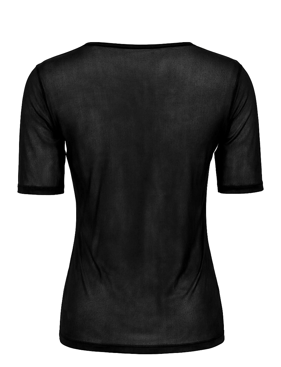 Damella of Sweden - Silk T-Shirt - tops - black - 2