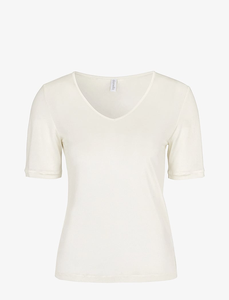 Damella of Sweden - Silk T-Shirt - palaidinukės - ivory - 1