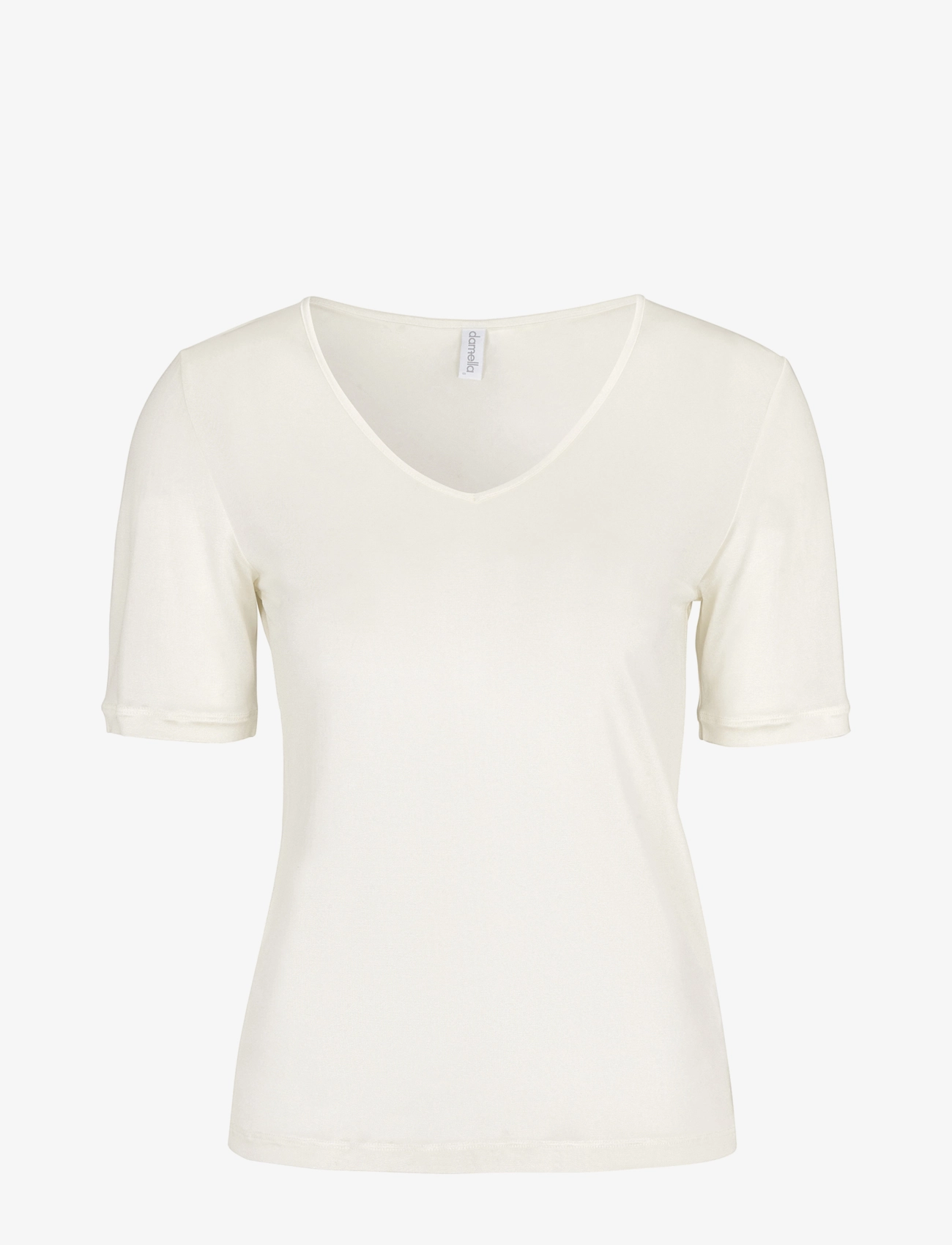 Damella of Sweden Silk T-Shirt - Nachtwäsche - IVORY / white