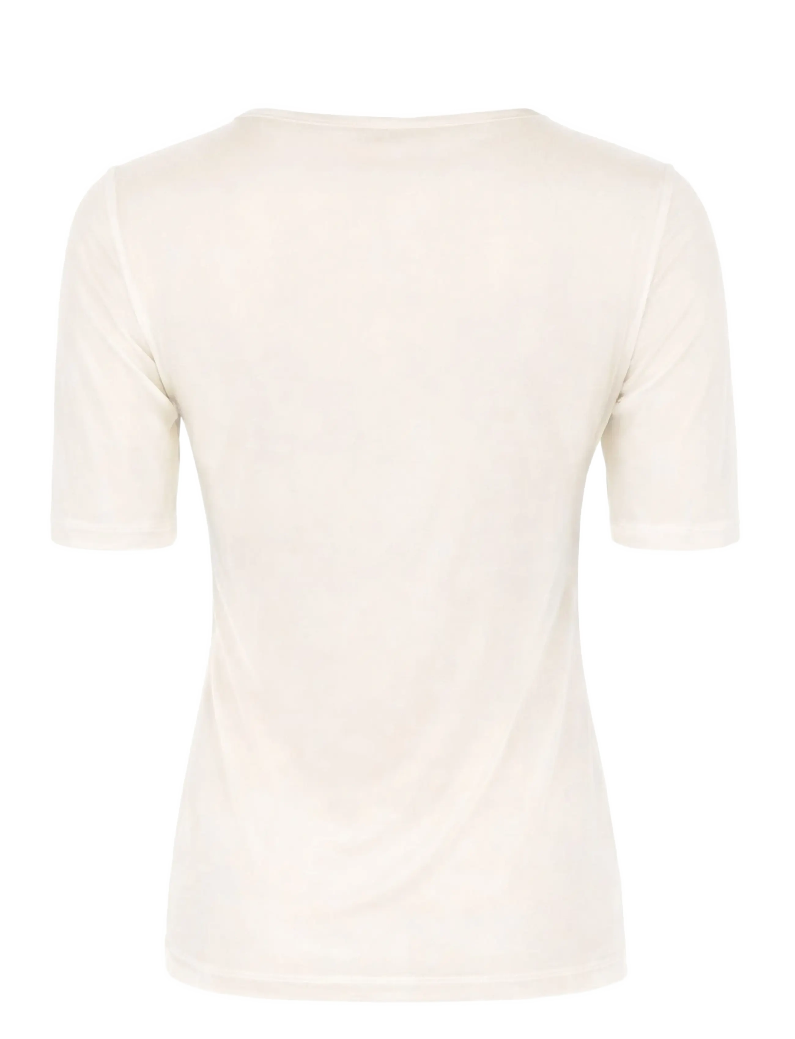 Damella of Sweden - Silk T-Shirt - oberteile - ivory - 2