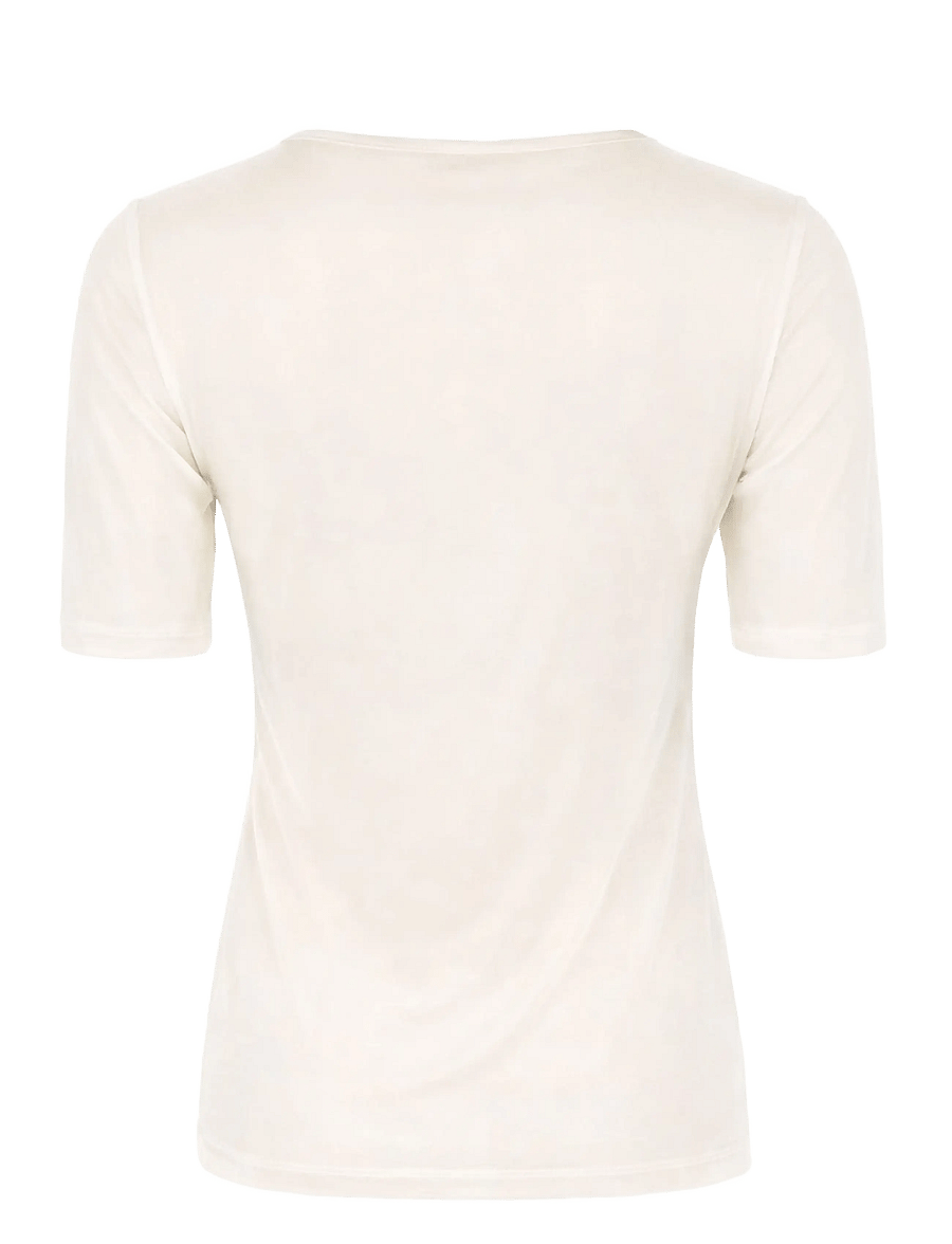 Damella of Sweden - Silk T-Shirt - Överdelar - ivory - 2