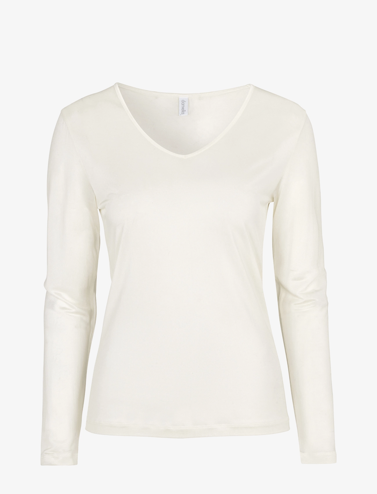 Damella of Sweden Silk Top - Drabužiai - IVORY / white