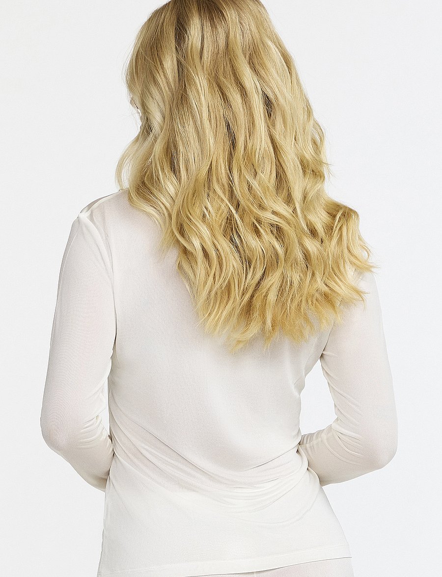 Damella of Sweden - Silk Top - langærmede toppe - ivory - 2