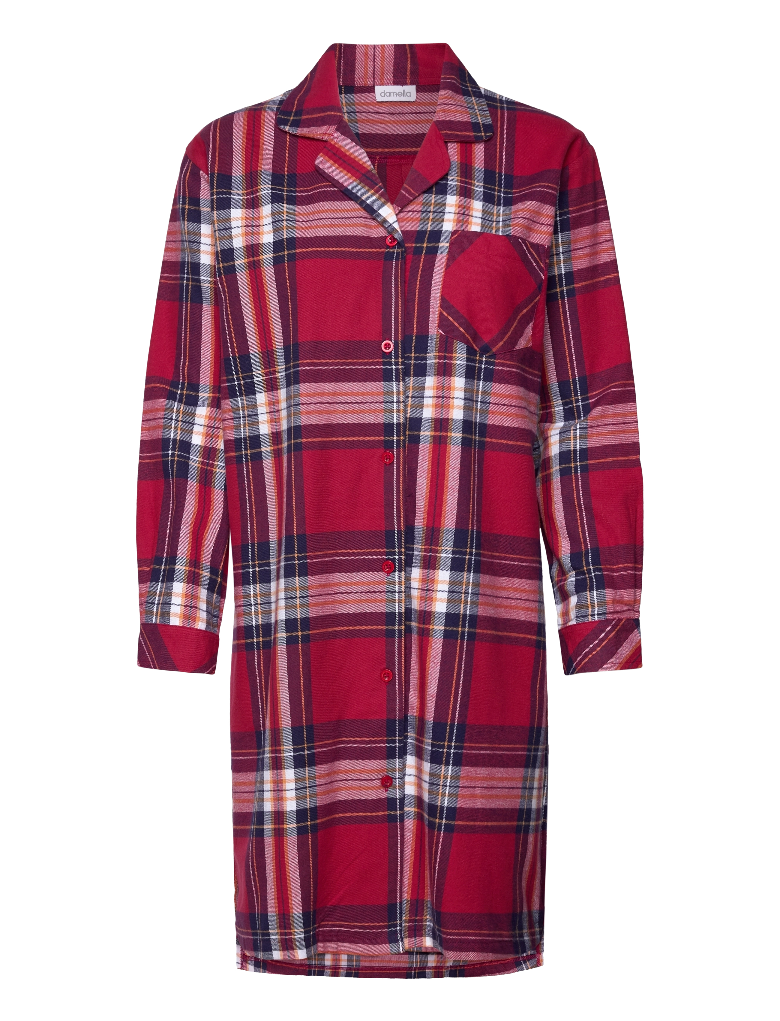 Damella of Sweden - Flannel nightshirt - cranberry - 1