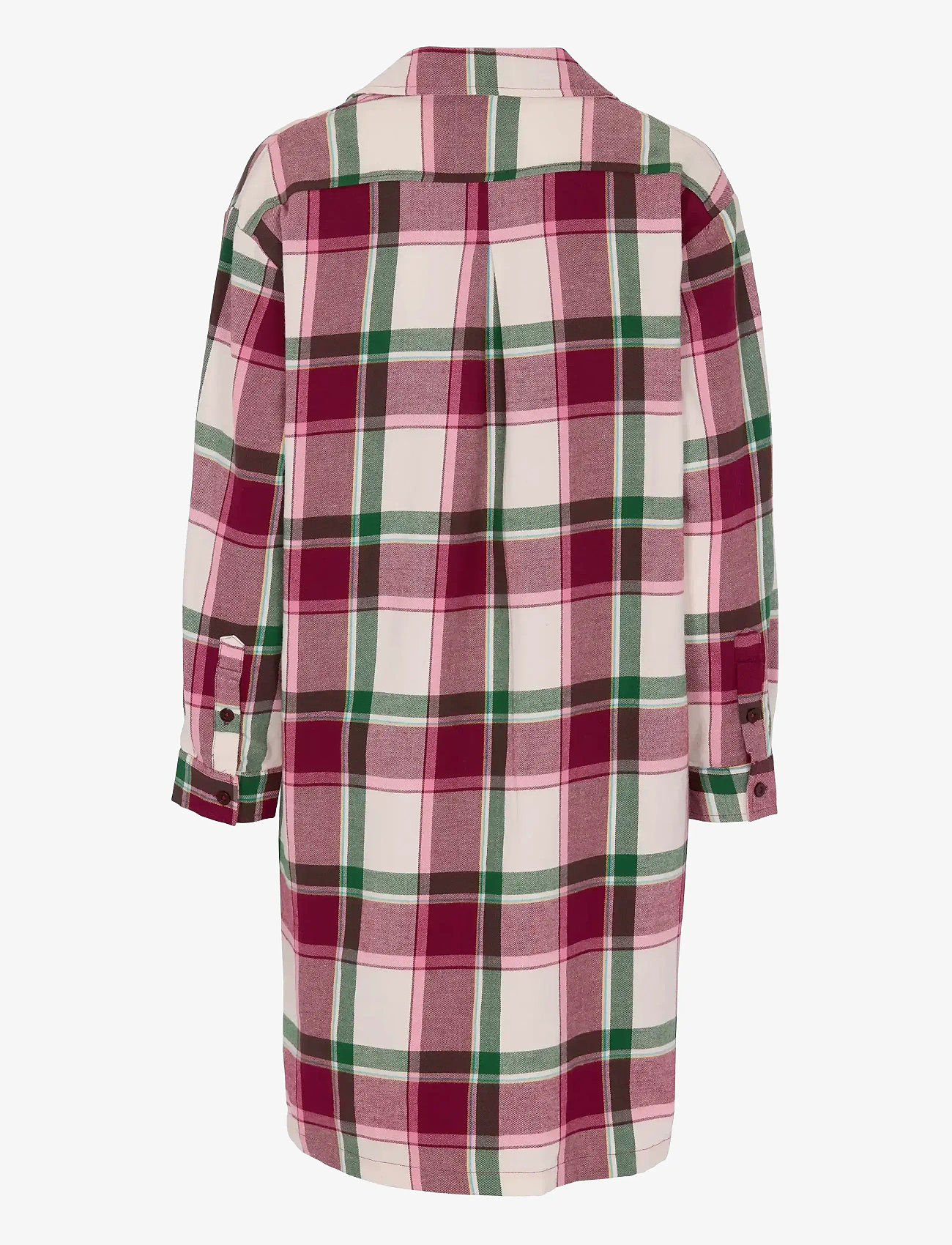 Damella of Sweden - Flannel nightshirt - weihnachts-pyjamas - wine/ivory - 2