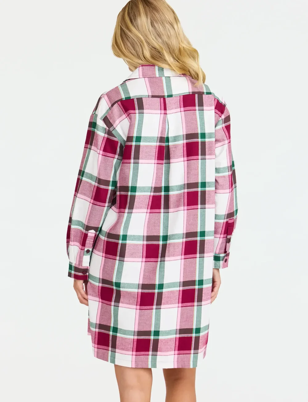Damella of Sweden - Flannel nightshirt - nachthemden - wine/ivory - 3