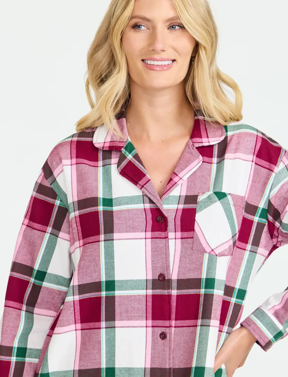 Damella of Sweden - Flannel nightshirt - nachthemden - wine/ivory - 4