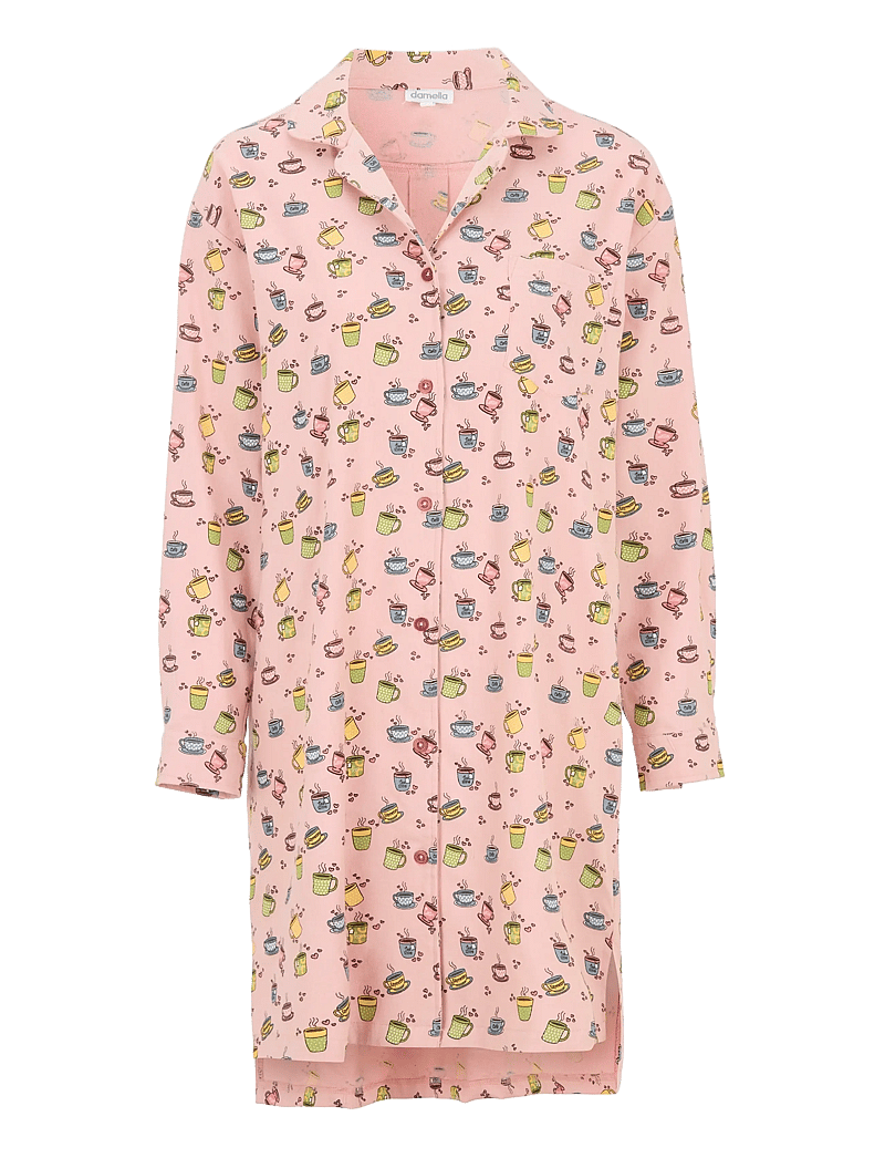 Damella of Sweden - Nightdress long sl - natkjoler - pink - 1