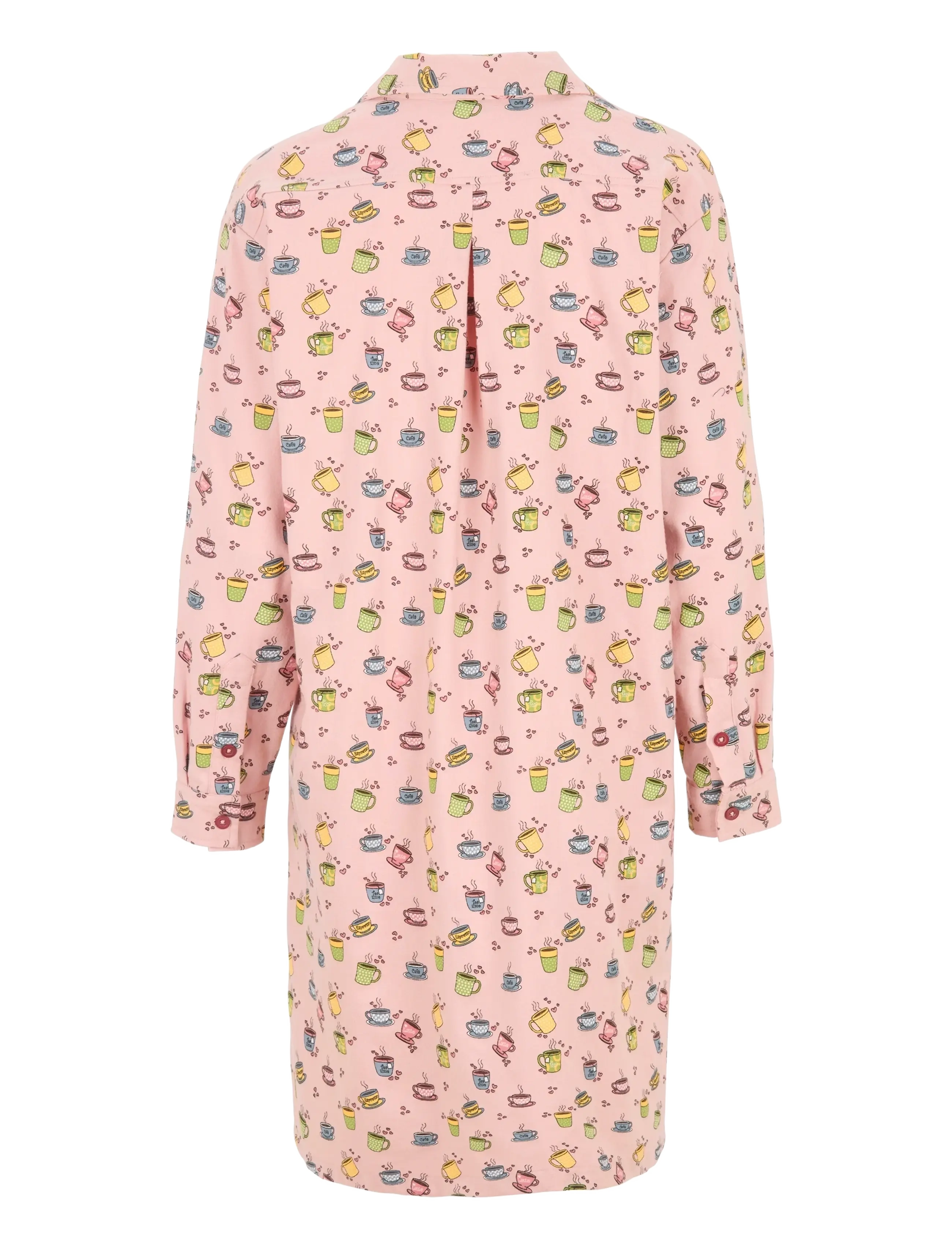 Damella of Sweden - Nightdress long sl - nachthemden - pink - 2