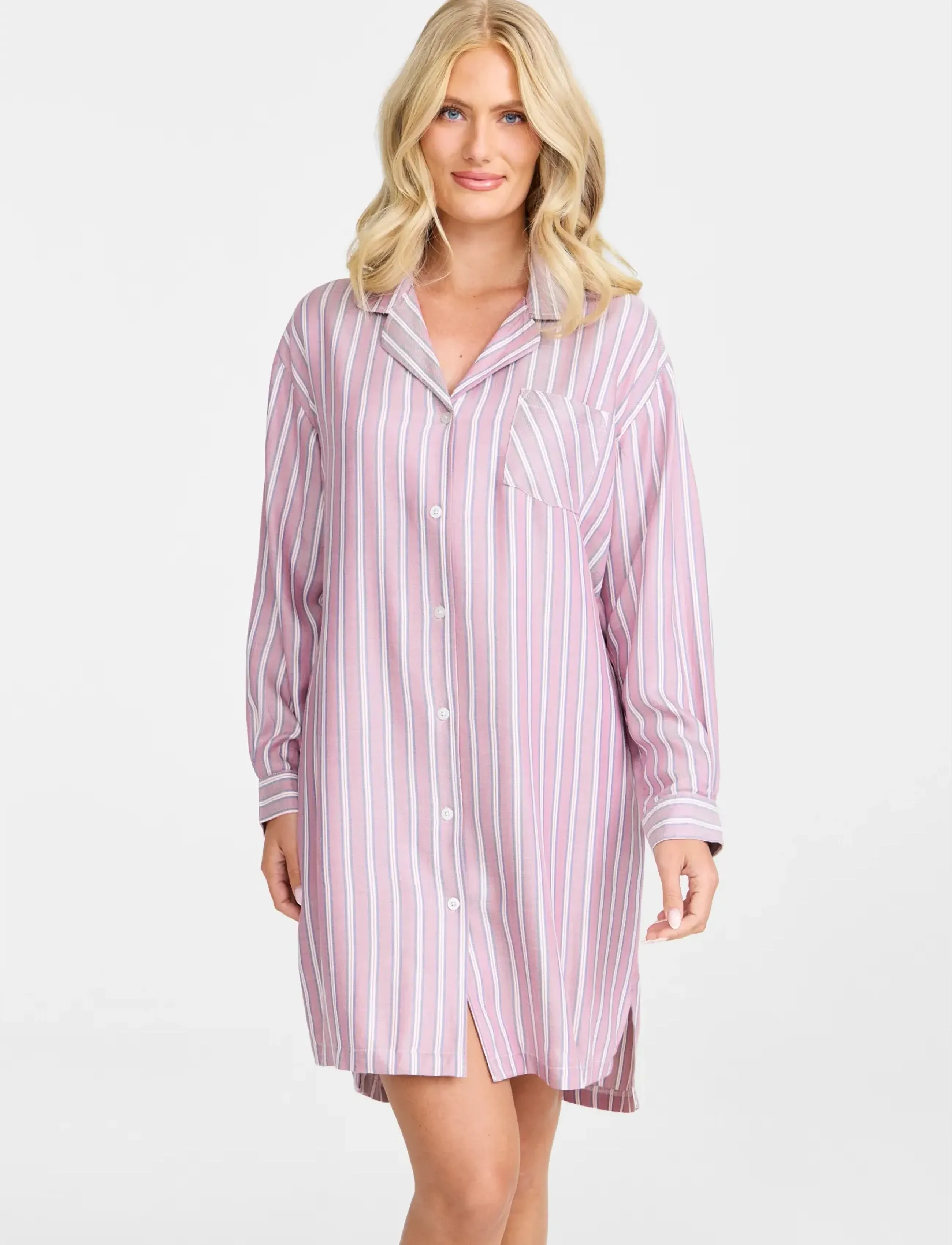 Damella of Sweden - Nightdress long sl - vintage rose - 0
