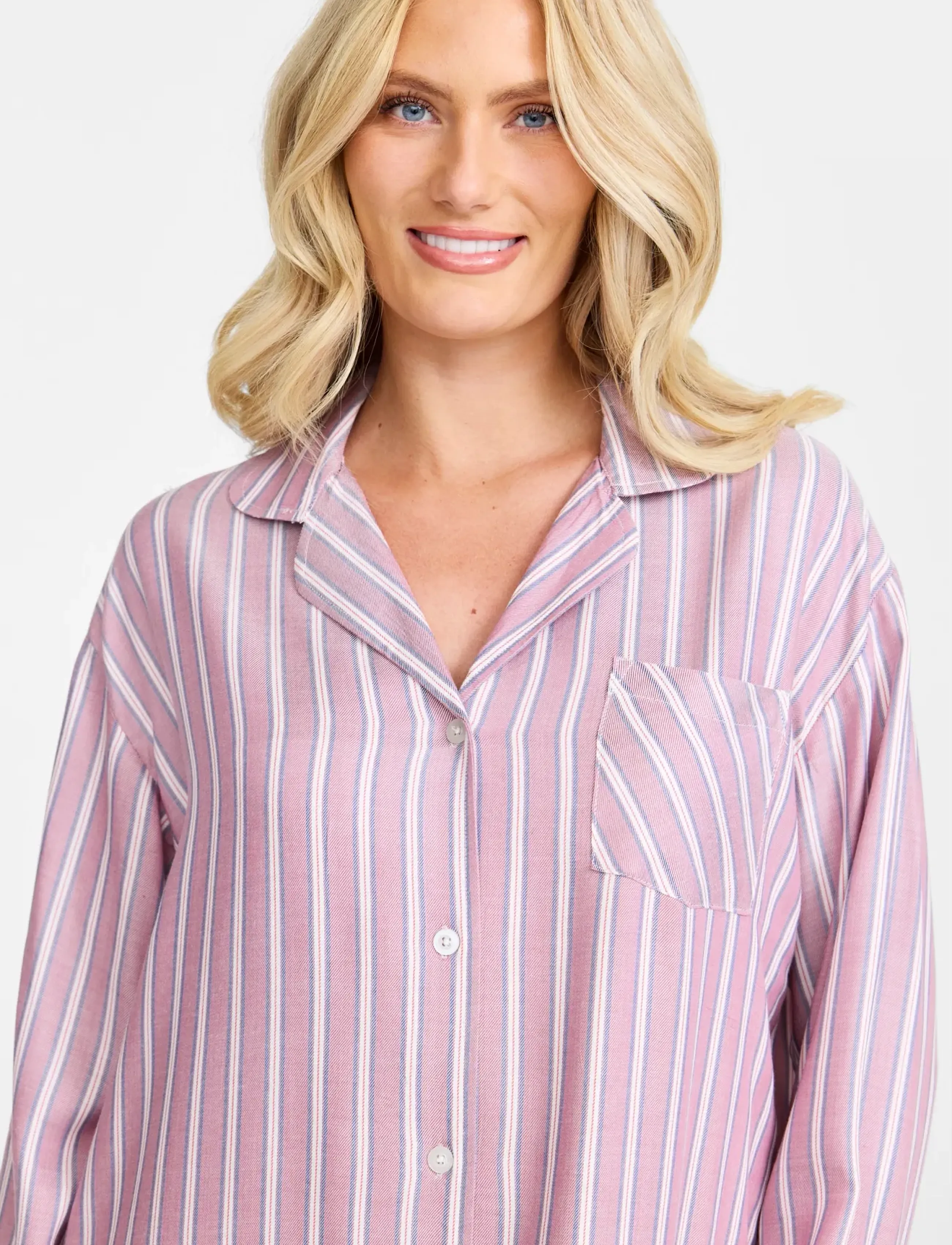 Damella of Sweden - Nightdress long sl - vintage rose - 4