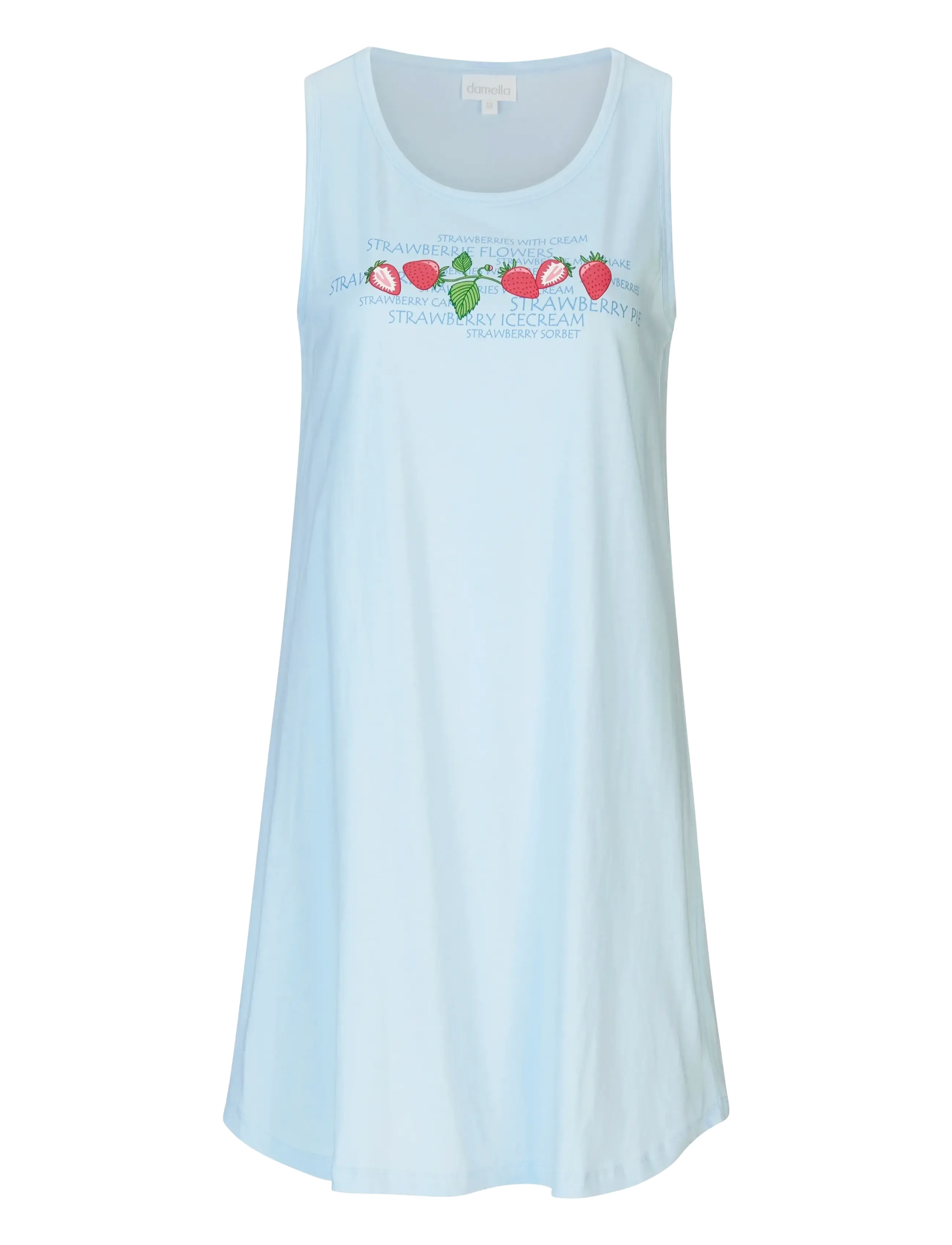 Damella of Sweden Sleevelesss Nightdress - Natkjoler - BLUE / blue