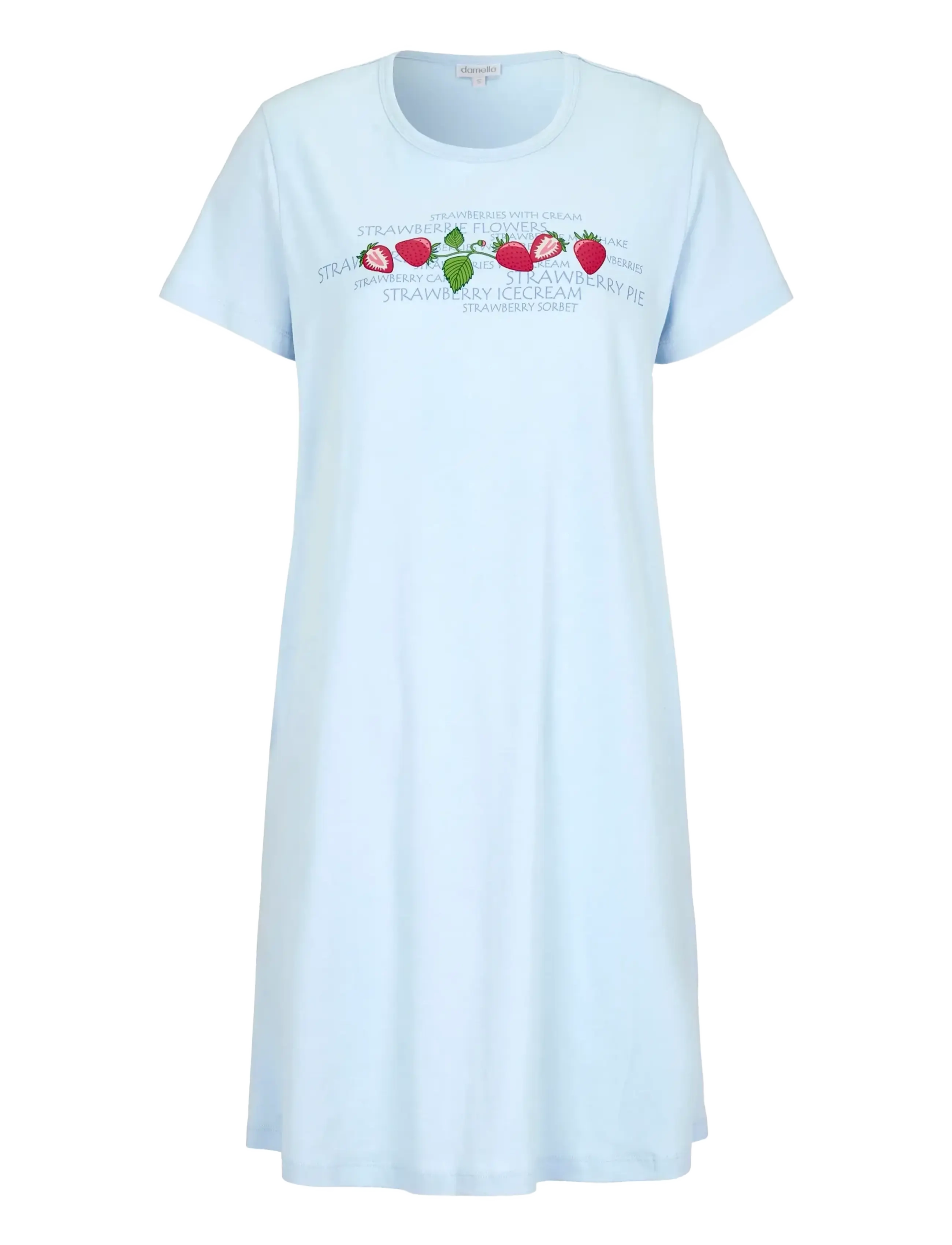 Damella of Sweden Nightdress with short sleeves - Nachthemden - BLUE / blue