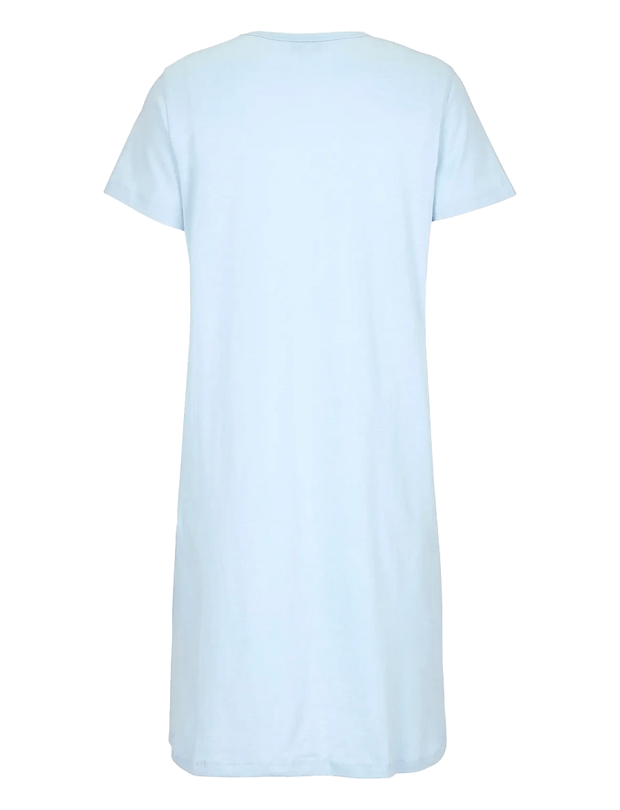 Damella of Sweden - Nightdress with short sleeves - nachthemden - blue - 1