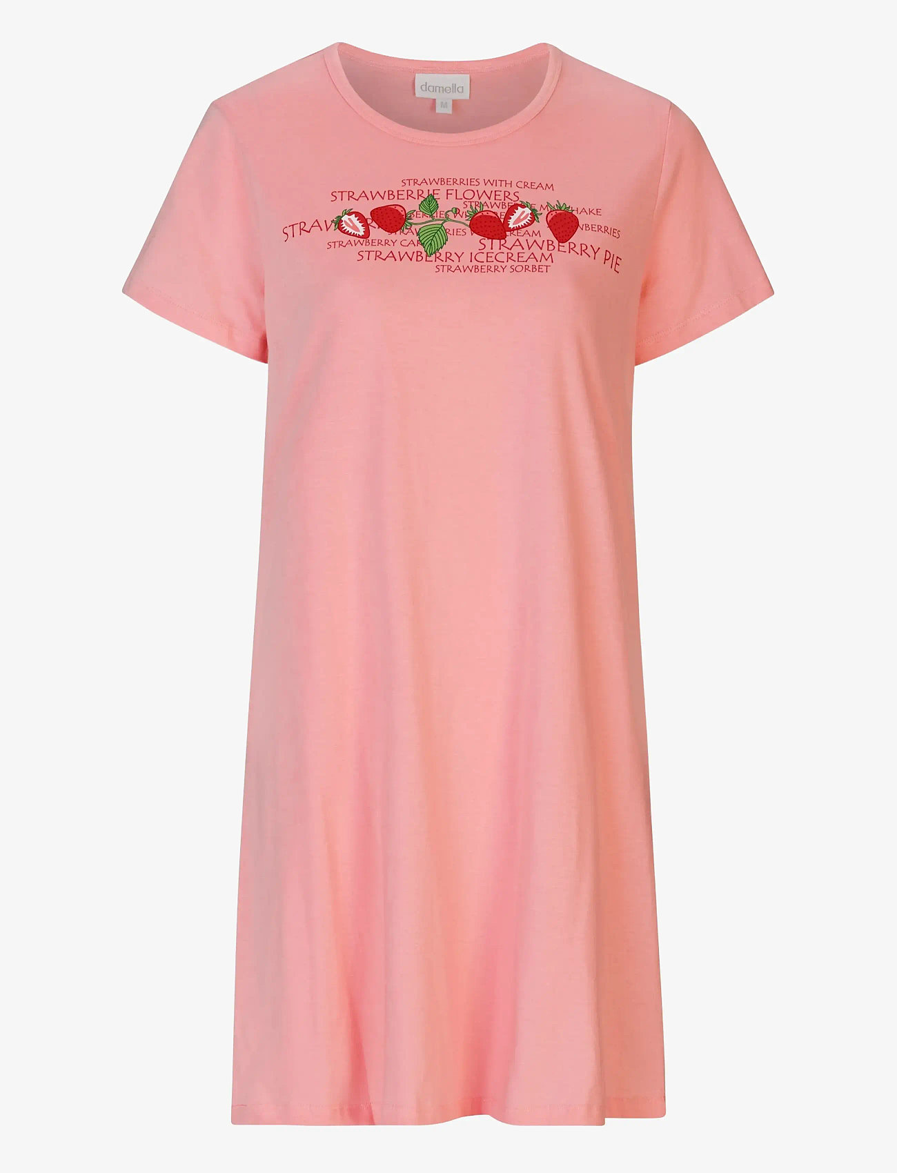 Damella of Sweden - Nightdress with short sleeves - nattlinnen - pink - 0