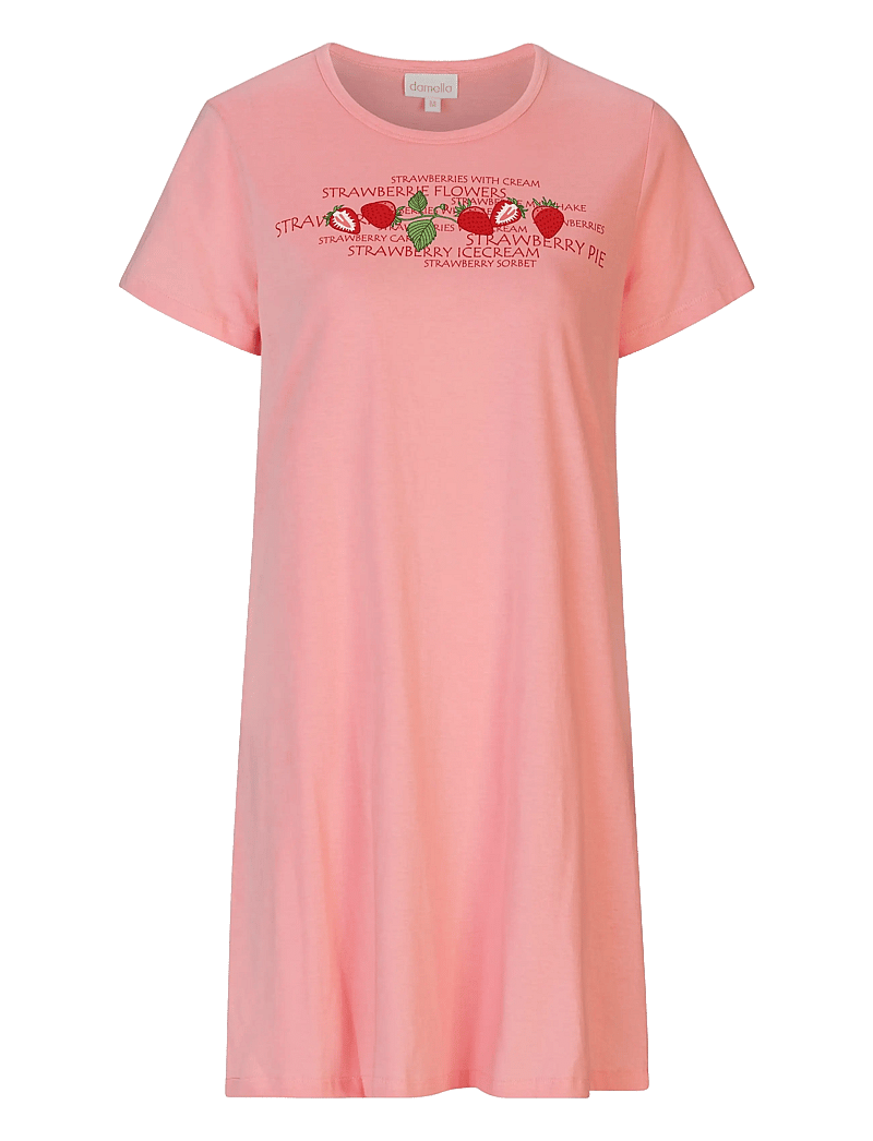 Damella of Sweden - Nightdress with short sleeves - nachthemden - pink - 0