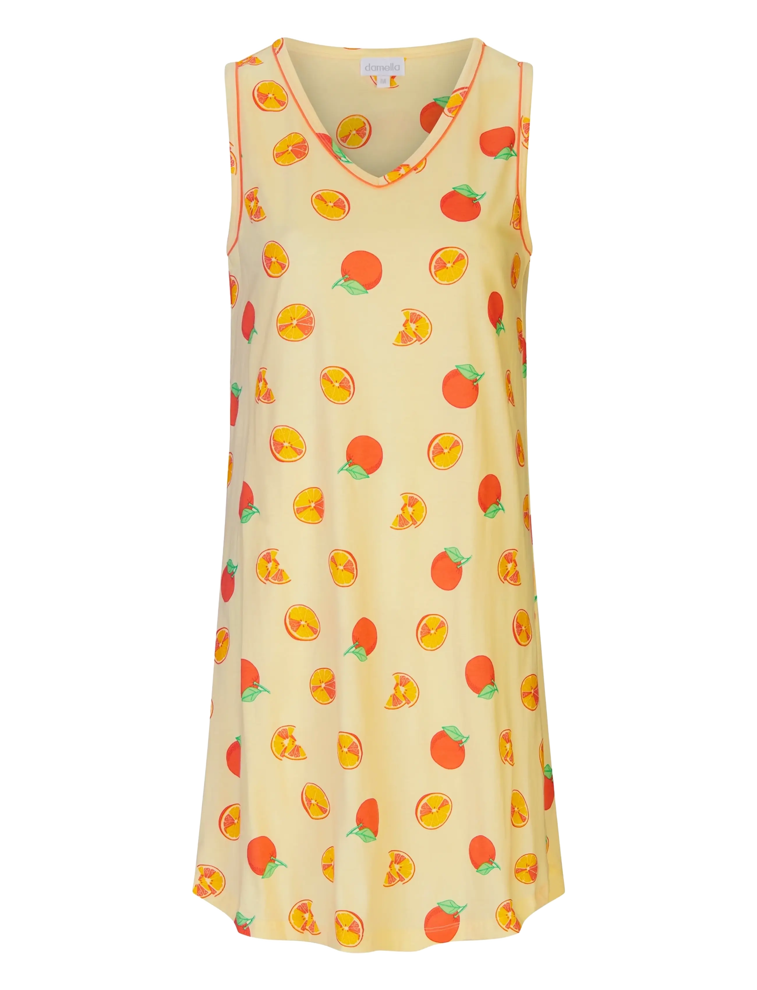Damella of Sweden Sleevelesss Nightdress - Nachtjapons - ORANGE / multi