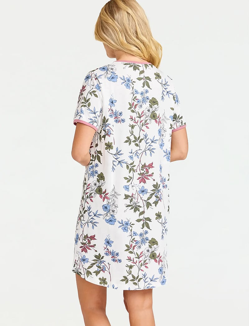 Damella of Sweden - Nightdress short sl - nattlinnen - rosewood - 3