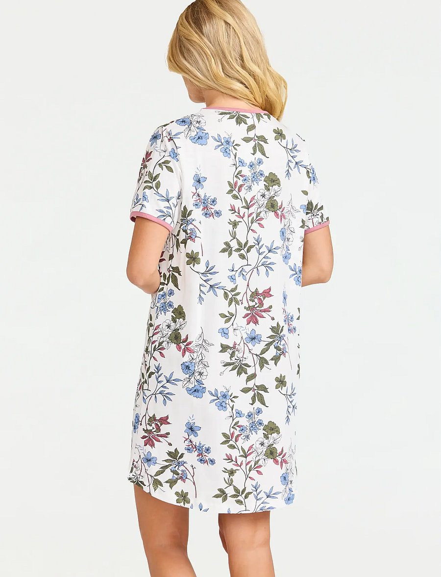 Damella of Sweden - Nightdress short sl - nachthemden - rosewood - 3