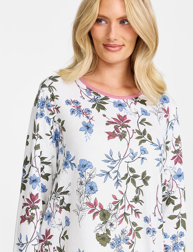 Damella of Sweden - Nightdress long sl - nachthemden - rosewood - 4