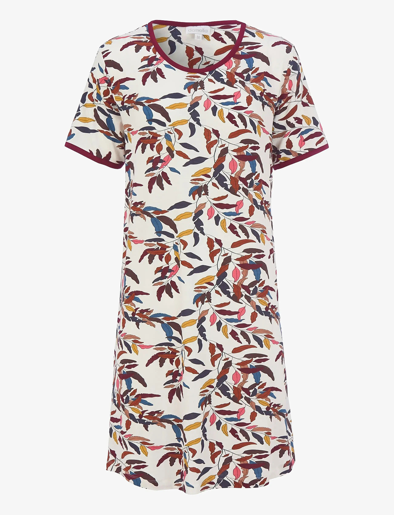 Damella of Sweden - Nightdress short sl - nattlinnen - berry - 0