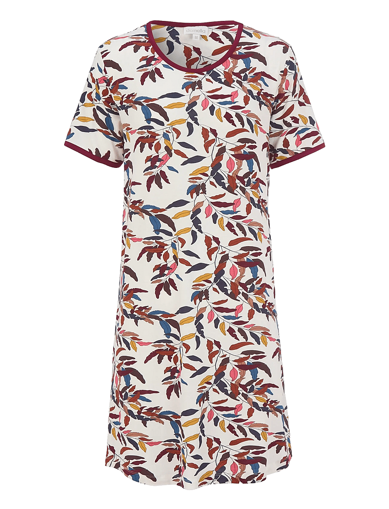 Damella of Sweden - Nightdress short sl - nattlinnen - berry - 0