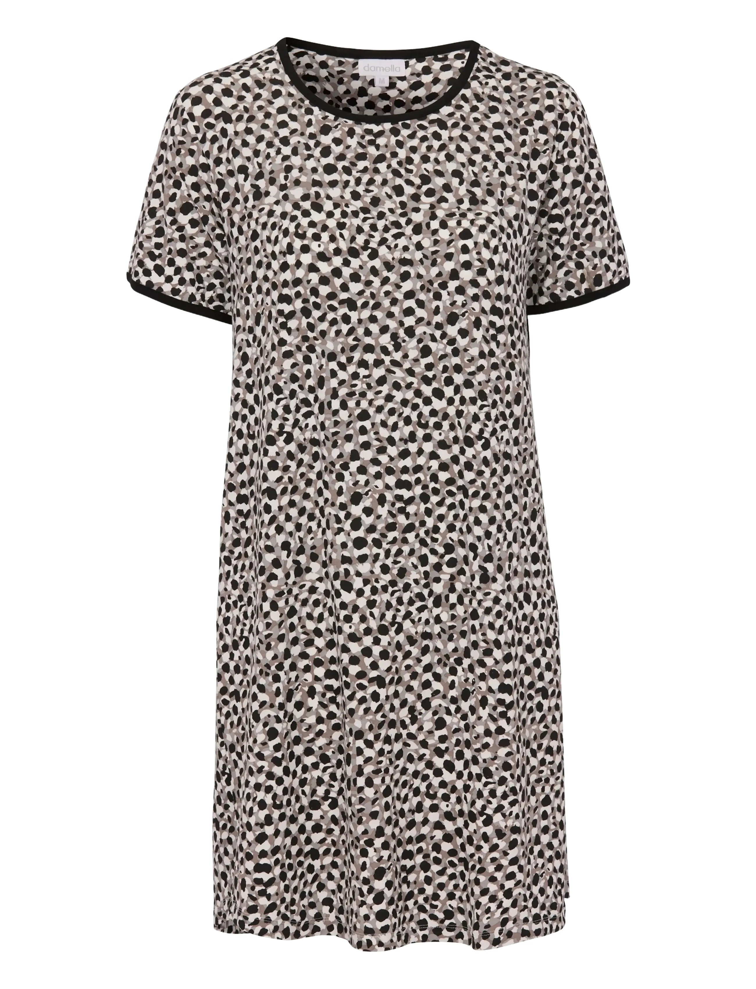 Damella of Sweden Nightdress - Nachthemden - NOUGAT/BLACK / grey