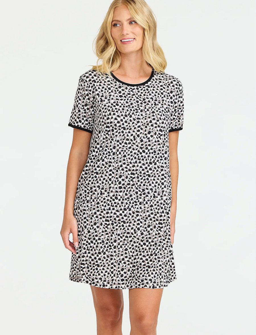 Damella of Sweden - Nightdress - natkjoler - nougat/black - 0