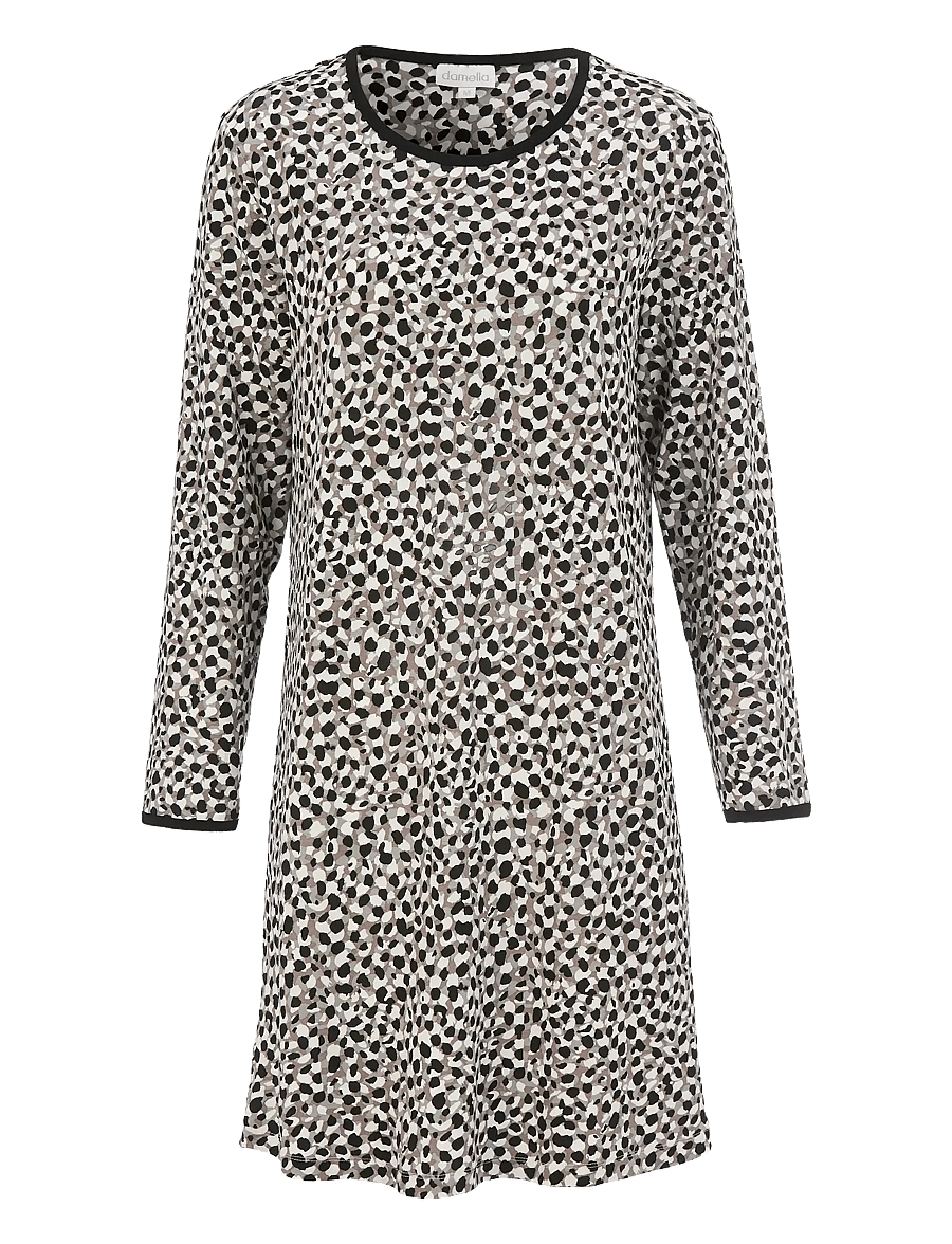Damella of Sweden - Nightdress long sl - chemises de nuit - nougat/black - 1