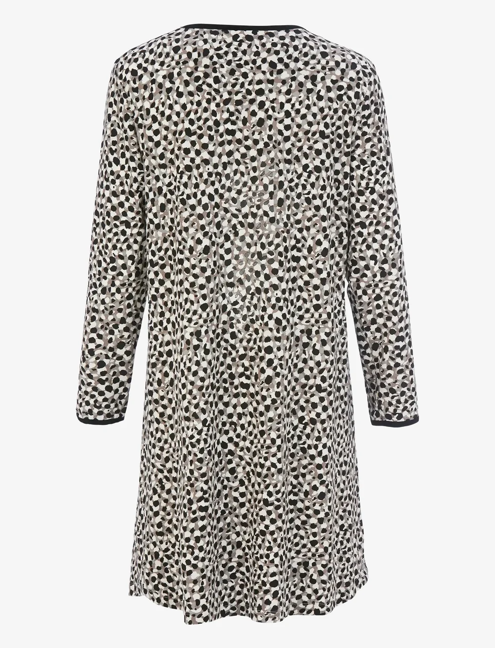 Damella of Sweden - Nightdress long sl - nattlinnen - nougat/black - 2