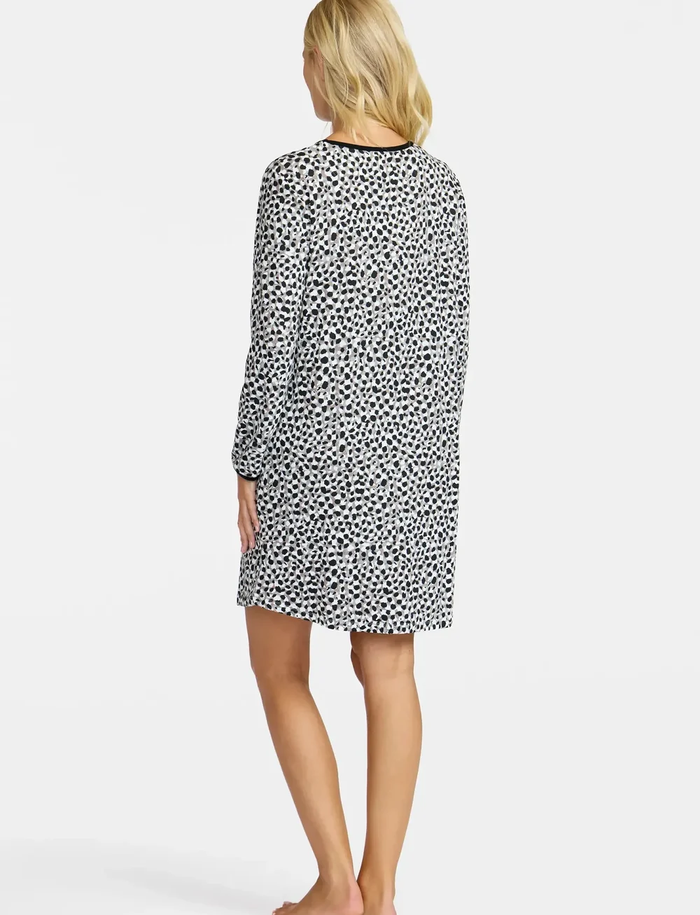 Damella of Sweden - Nightdress long sl - nattlinnen - nougat/black - 3