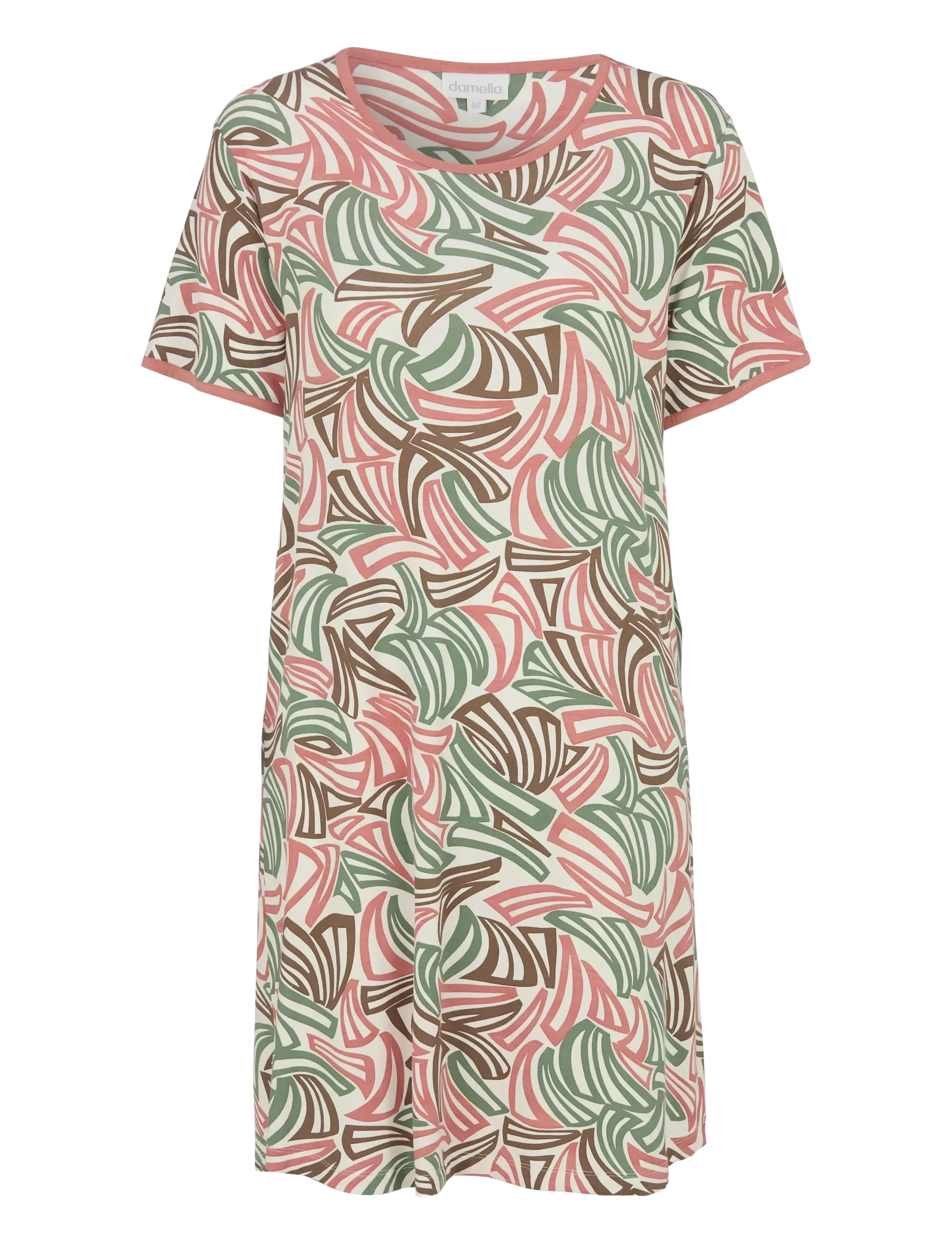 Damella of Sweden Nightdress short sl - Nachthemden - ROSEWOOD / pink/rose