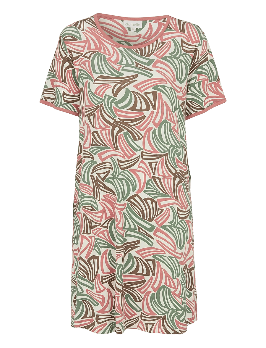 Damella of Sweden - Nightdress short sl - nattlinnen - rosewood - 1