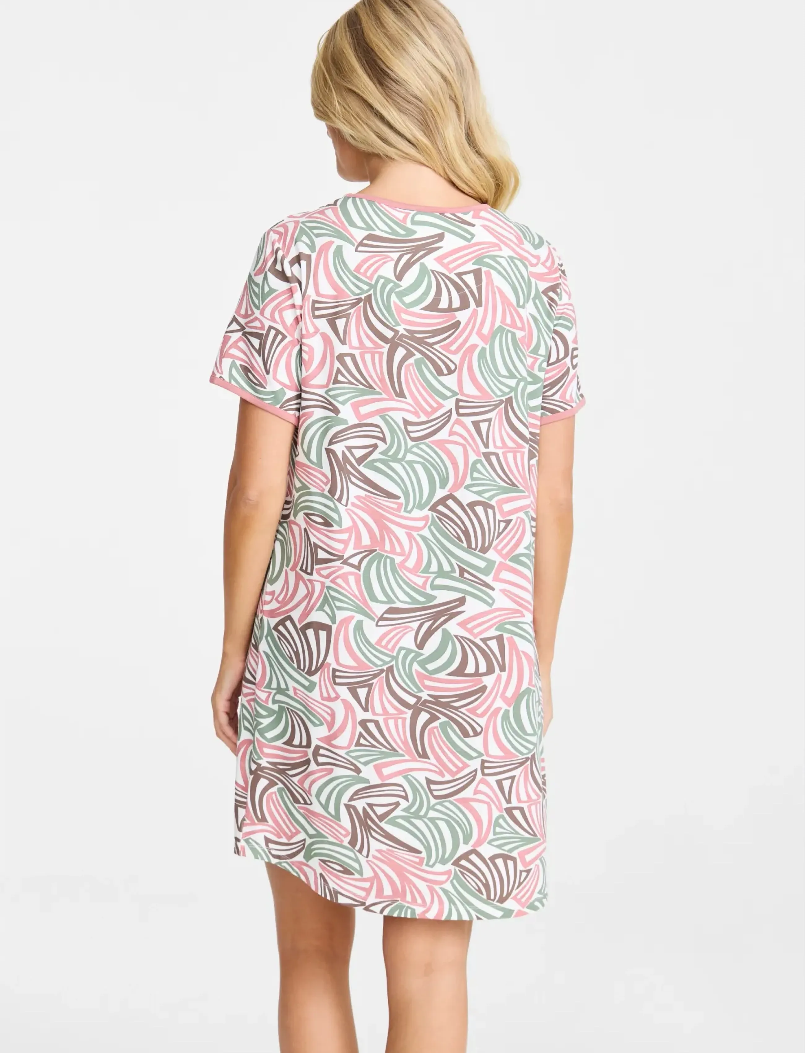Damella of Sweden - Nightdress short sl - chemises de nuit - rosewood - 3