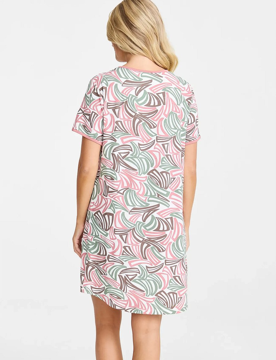 Damella of Sweden - Nightdress short sl - nattlinnen - rosewood - 3