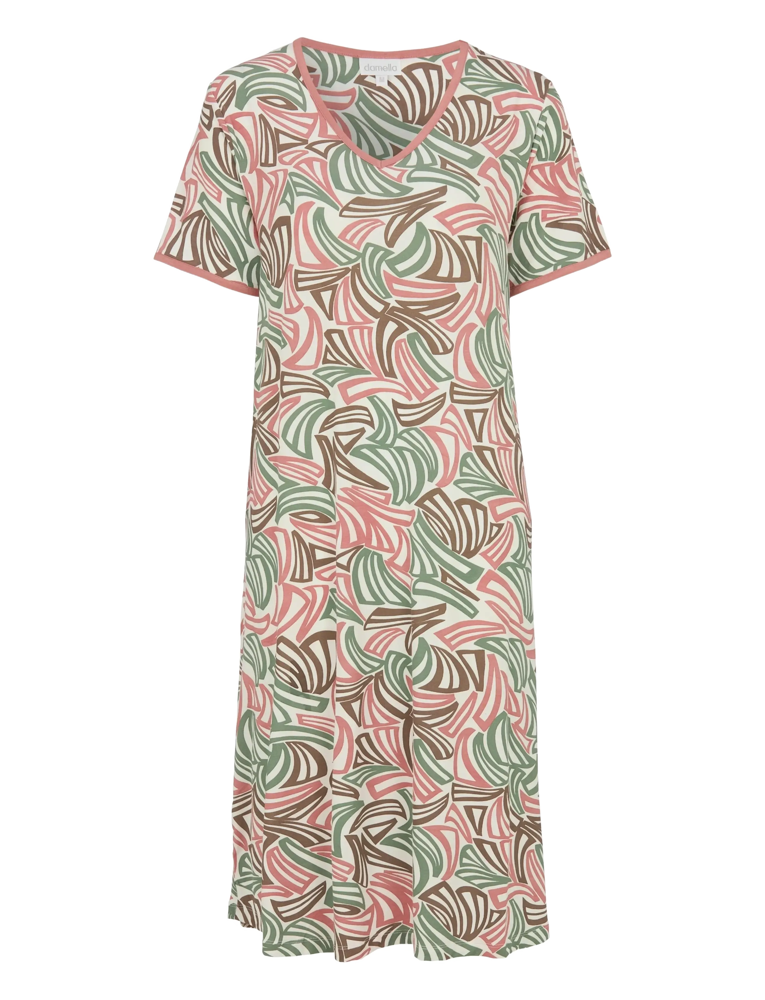 Damella of Sweden Nightdress short sl - Nachthemden - ROSEWOOD / pink/rose