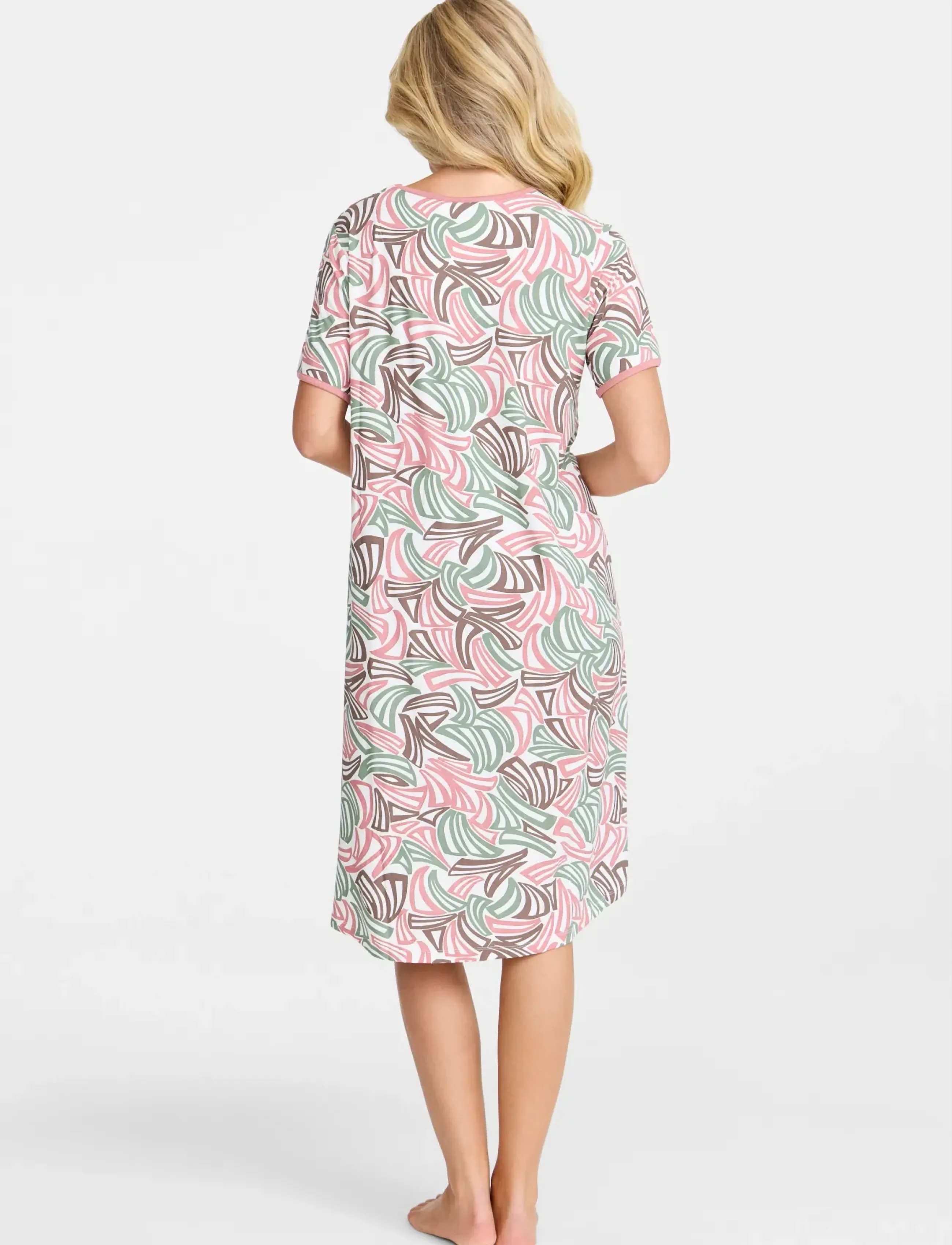 Damella of Sweden - Nightdress short sl - naktiniai marškiniai - rosewood - 3