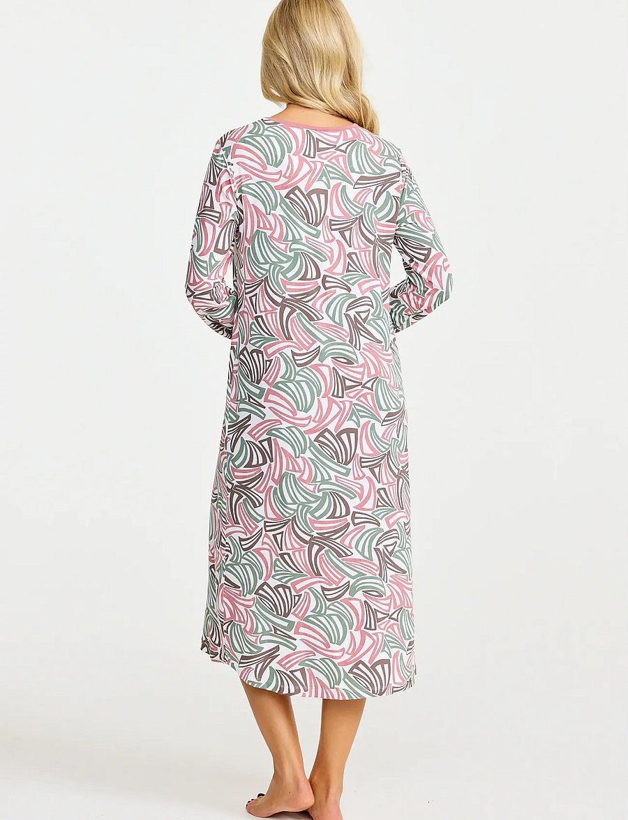 Damella of Sweden - Nightdress long sl - nattlinnen - rosewood - 3