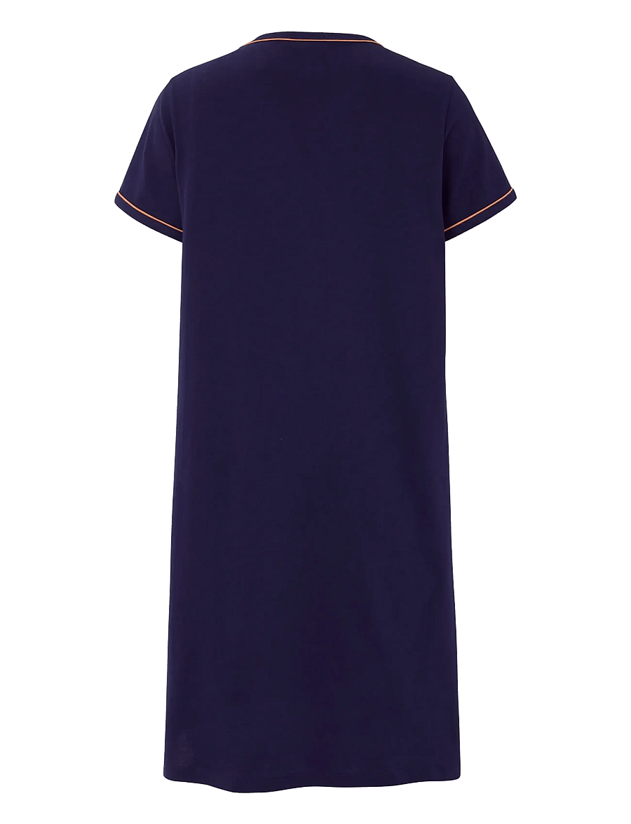 Damella of Sweden - Nightdress short sleeve - natkjoler - navy - 2