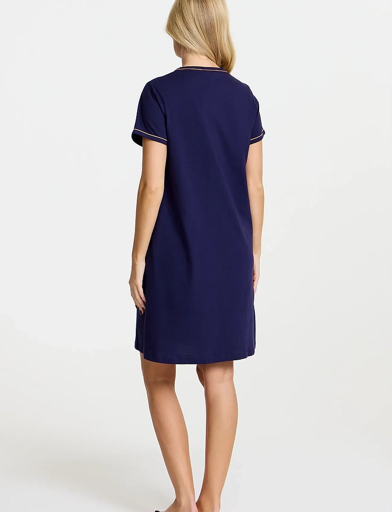 Damella of Sweden - Nightdress short sleeve - natkjoler - navy - 3