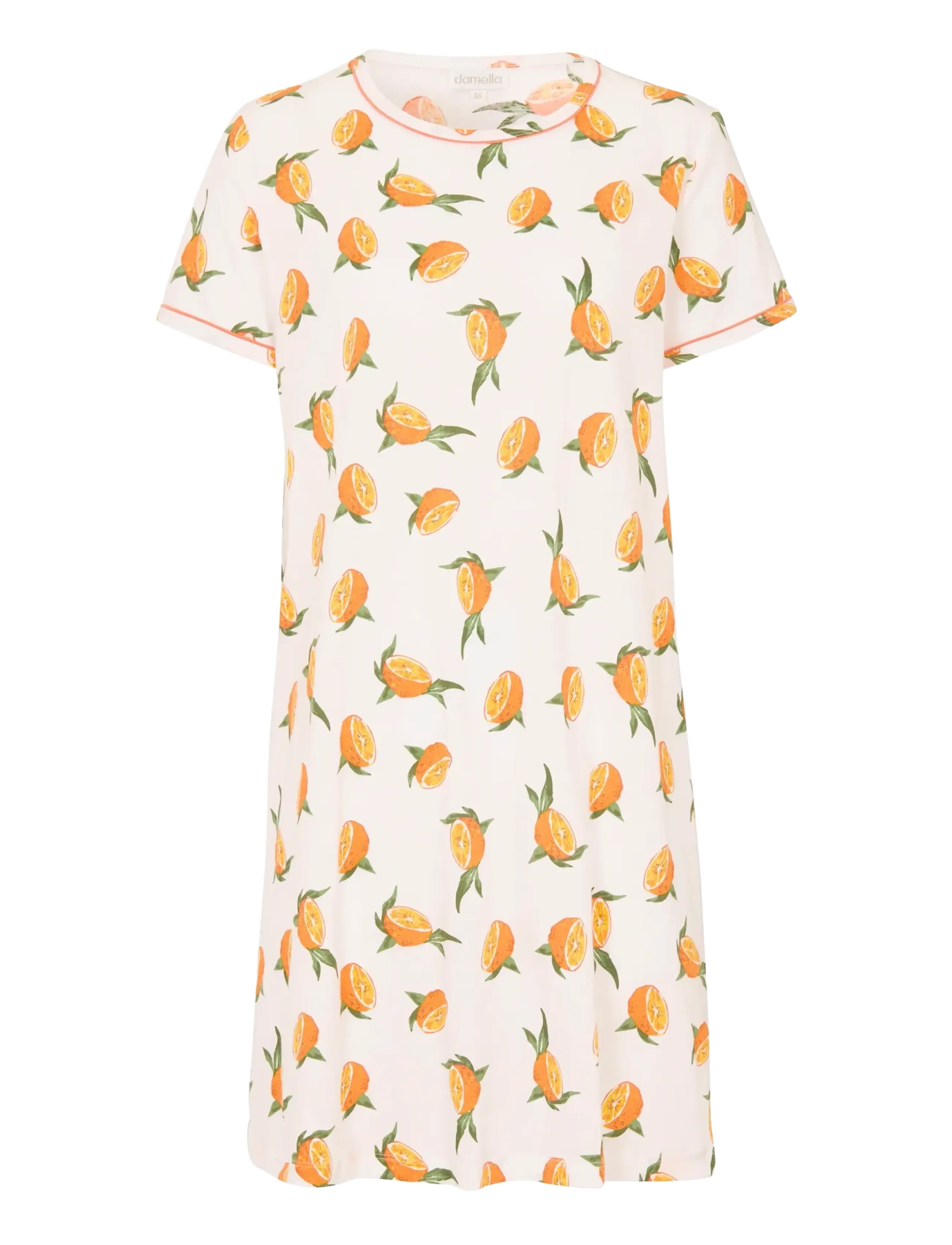 Damella of Sweden Nightdress long sl - Kampagne - ORANGE / orange